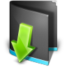 Downloads Folder Black Icon 96x96 png
